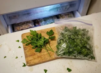Conserver du persil frais au congélateur préparer le persil avant la congélation